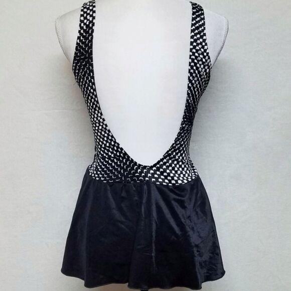 VINTAGE Avon Fashions Black Retro Dress Swimsuit - Picture 8 of 12